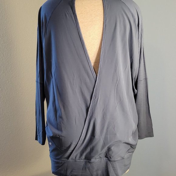 C9 BY CHAMPION Long Sleeve Open Back Training Shirt || BLUE - Picture 7 of 10